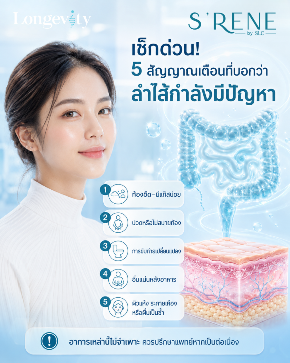 ผิวพัง เป็นสิวไม่หาย อาจเพราะลำไส้พัง! เจาะลึกความลับ Gut-Skin Connection พร้อมทางลัดฟื้นฟูผิวด้วย COLON HYDROTHERAPY PROGRAM ที่ S’RENE by SLC